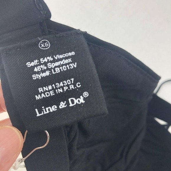 NWT LINE & DOT Basic Triangular Black Bralette Wireless Size XS - Picture 9 of 9